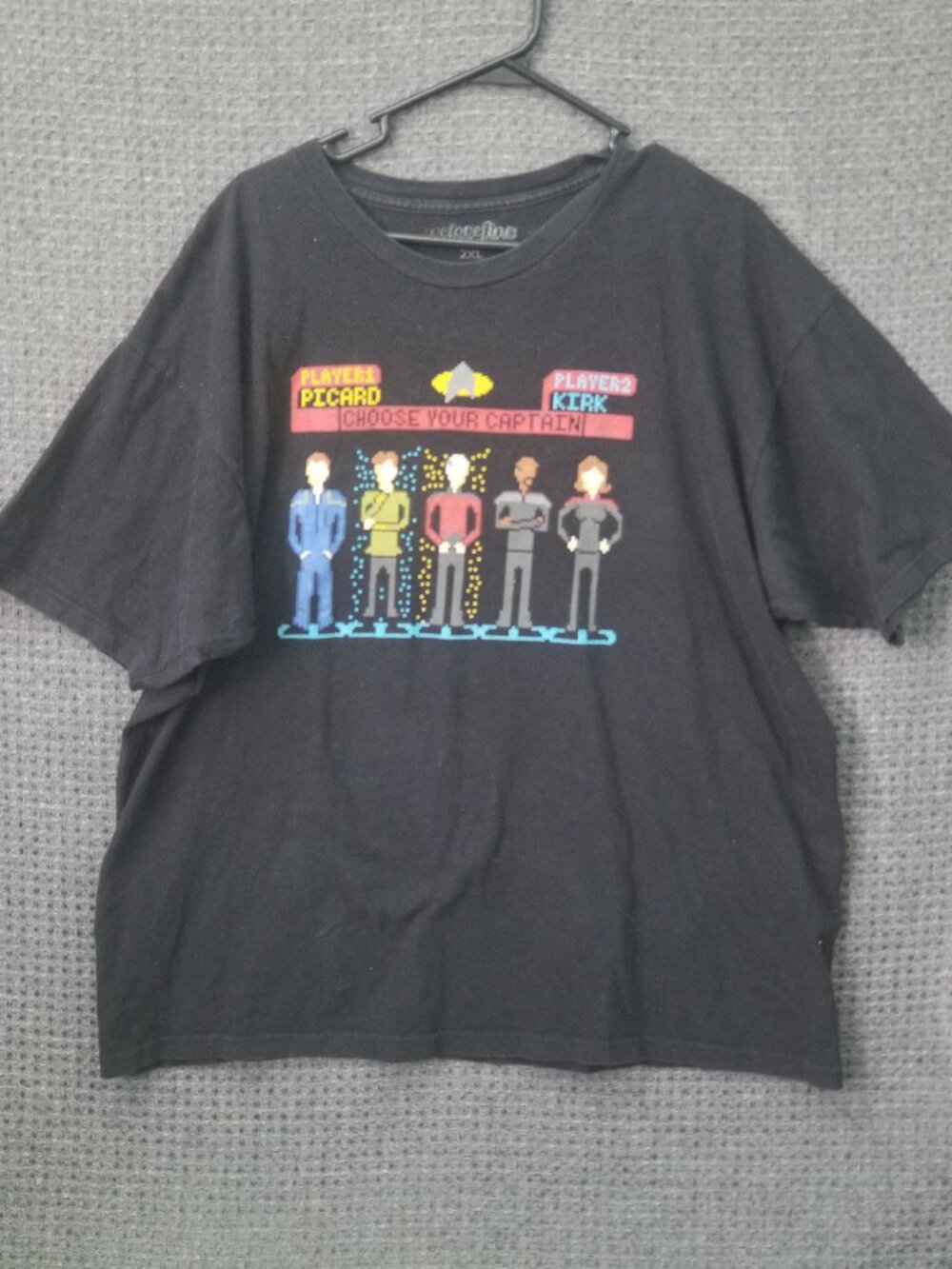 Choose Your Captain Picard Kirk Star Trek We love fine T Shirt 2XL